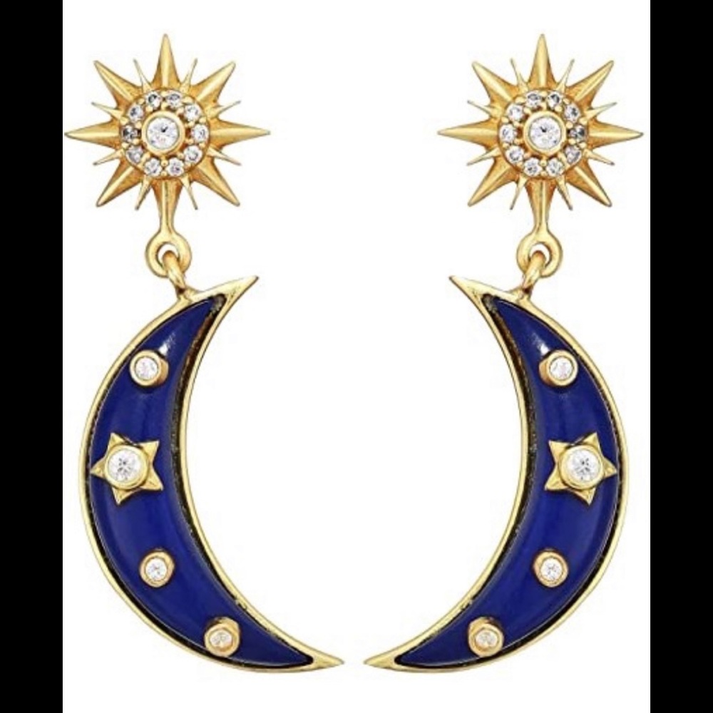 🆑THE SOLE / SOCIETY® INTERGALACTIC DOUBLE DROP POST EARRINGS - Picture 3 of 8